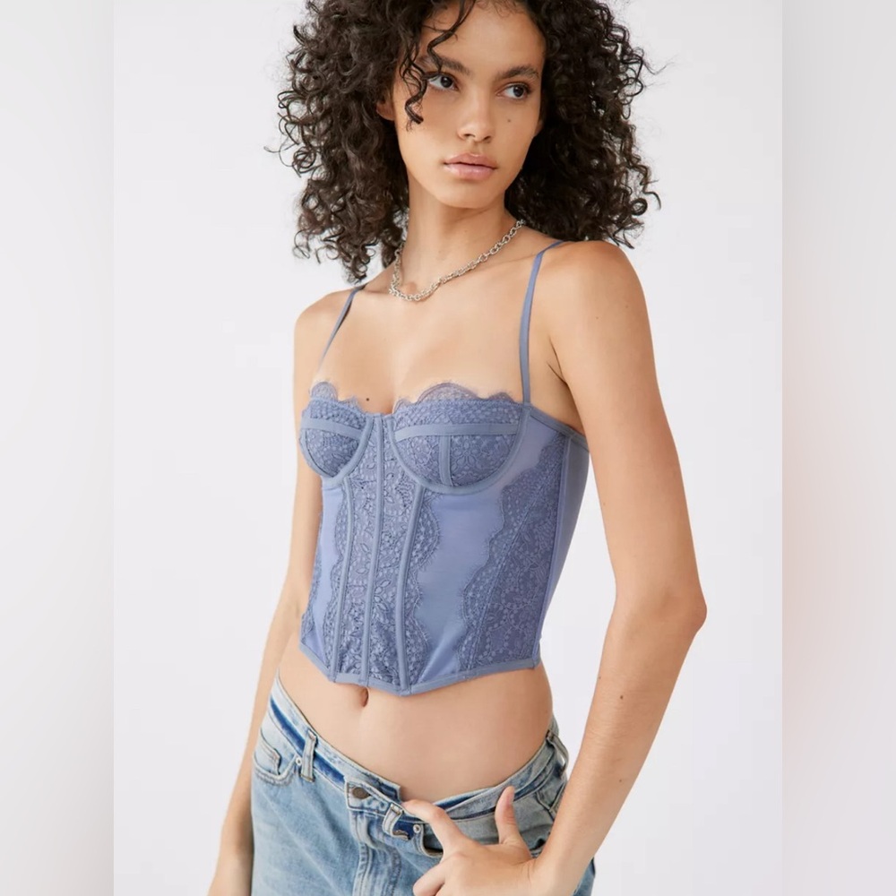 Urban outfitters out from under modern corset top - blue